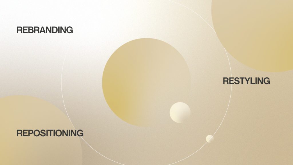 Rebranding Restyling repositioning